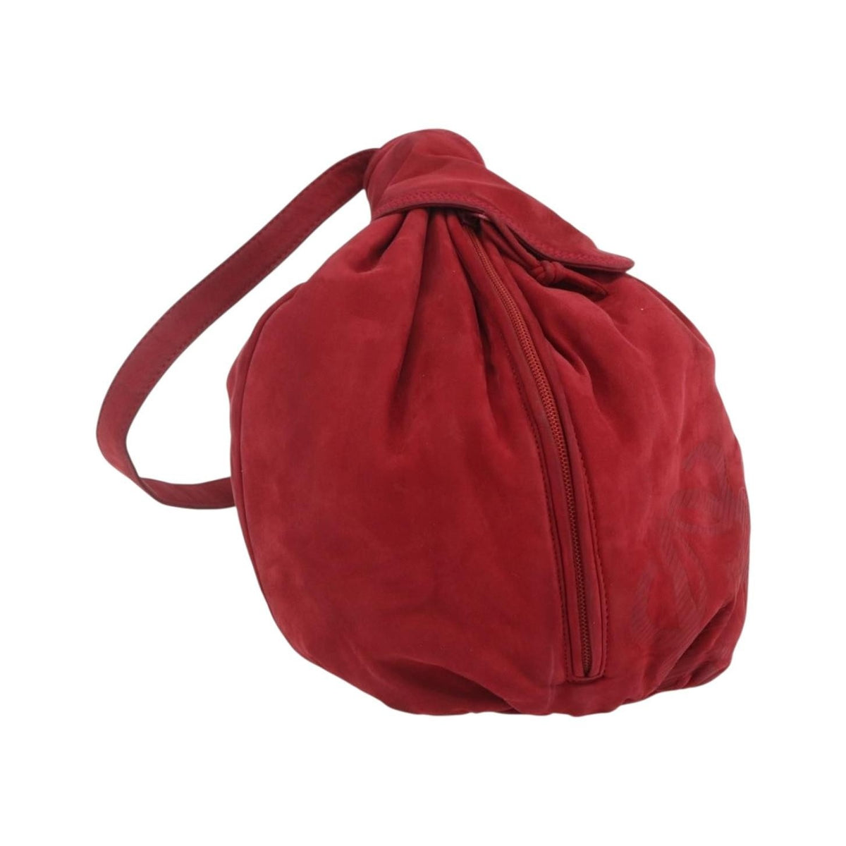 Loewe Anagram Leather, Red, Suede, Shoulder Bag