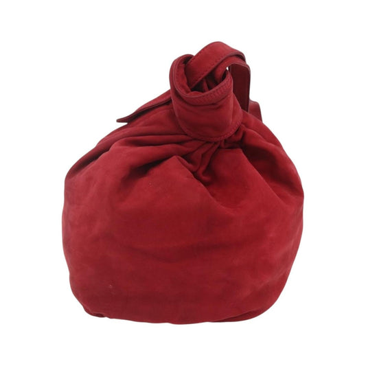 Loewe Anagram Leather, Red, Suede, Shoulder Bag