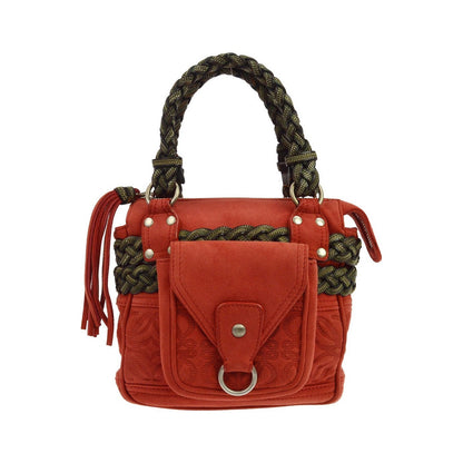 Loewe Anagram Leather, Red, Suede, Tote Bag