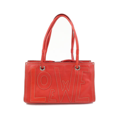Loewe Anagram Leather, Red, Leather, Tote Bag