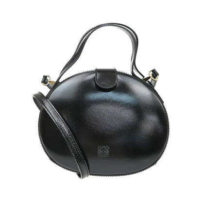 Loewe Anagram Leather, Black, Patent Leather, Tote Bag
