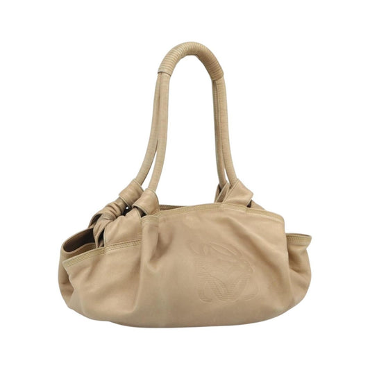 Loewe Anagram Logo Nappa Aire Hand Leather, Beige, Leather, Handbag