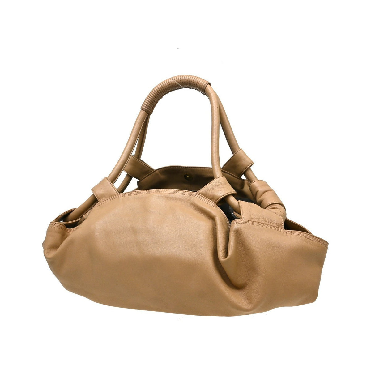 Loewe Anagram Logo Nappa Aire Hand Leather, Beige, Leather, Handbag