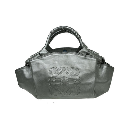 Loewe Anagram Logo Nappa Aire Hand Leather, Gray, Leather, Handbag