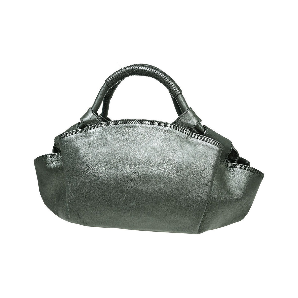 Loewe Anagram Logo Nappa Aire Hand Leather, Gray, Leather, Handbag