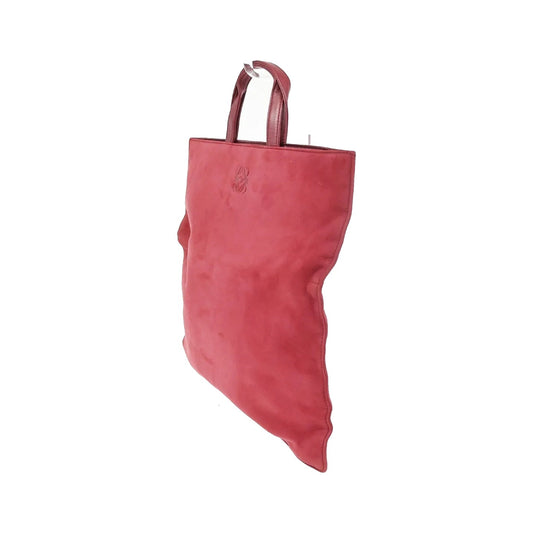 Loewe Anagram Tote Suede, Red, Suede, Tote Bag