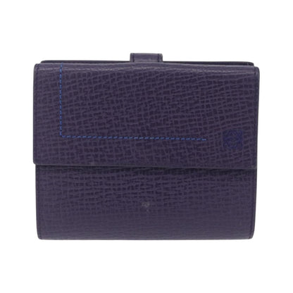 Loewe Anagram Trifold Flap Leather, Purple, Leather, Wallet