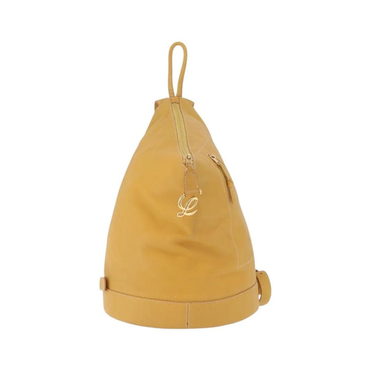 Loewe Anton Leather, Yellow, Leather, Backpack