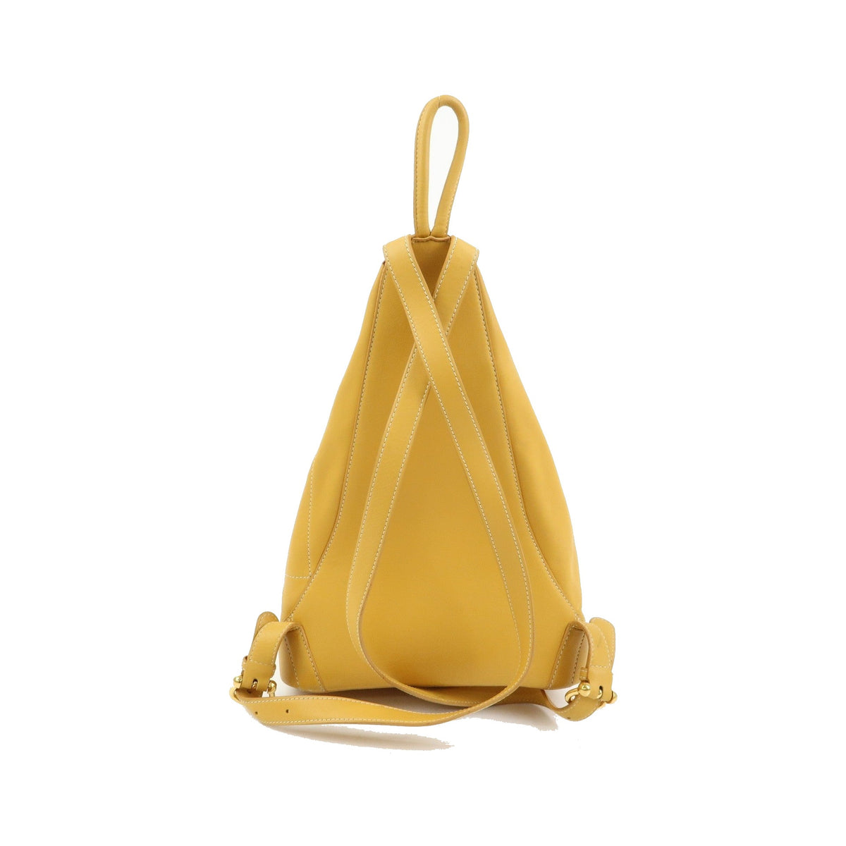 Loewe Anton Leather, Yellow, Leather, Backpack