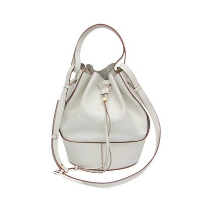 Loewe Balloon Bucket Leather, White, Leather, Handbag
