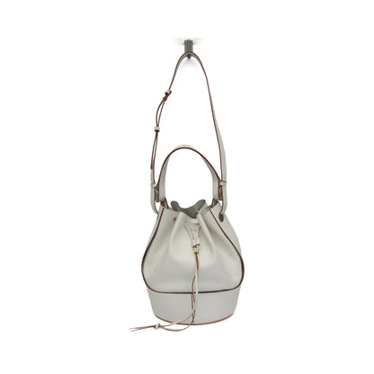 Loewe Balloon Bucket Leather, White, Leather, Handbag