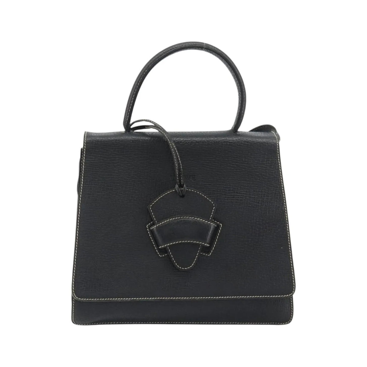 Loewe Barcelona Top handle Leather, Black, Leather, Handbag