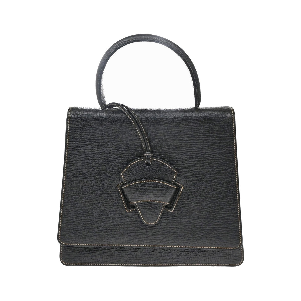 Loewe Barcelona Top handle Leather, Black, Leather, Handbag