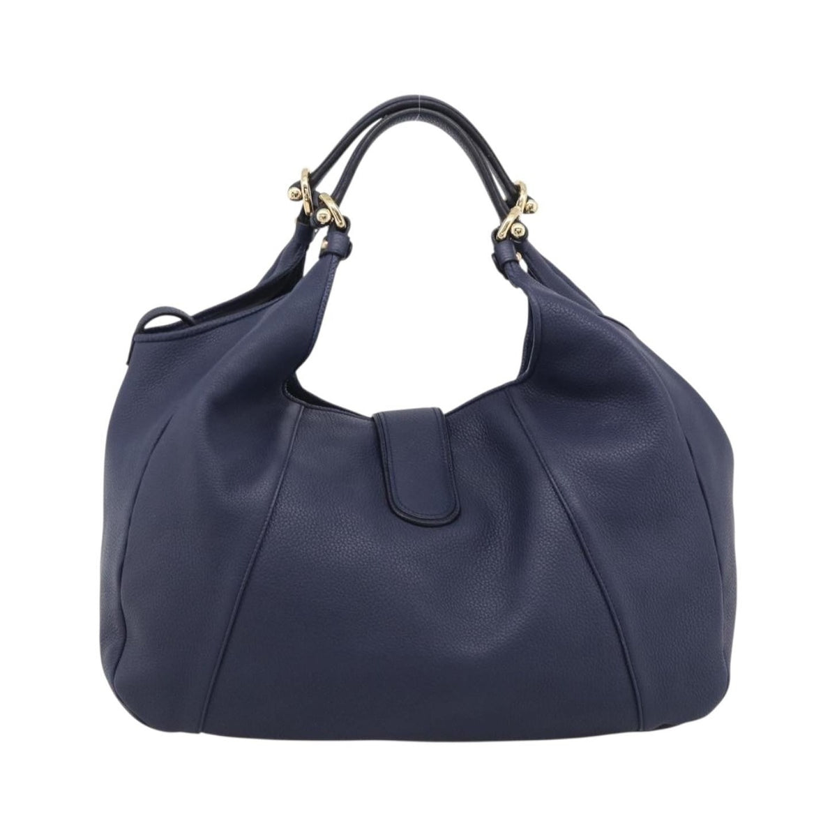 Loewe Calle Hobo Leather, Navy, Leather, Shoulder Bag