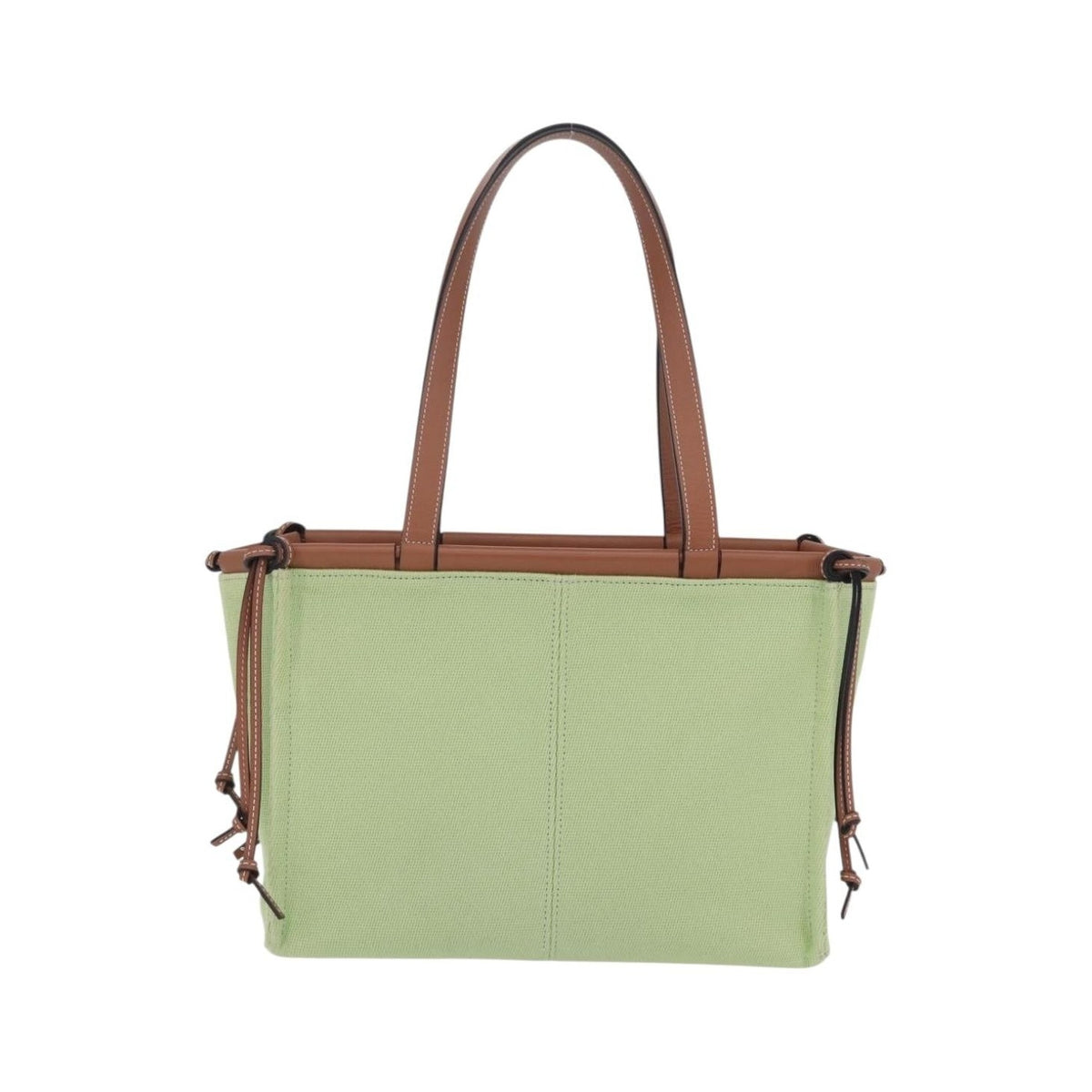 Loewe Cushion Canvas, Green, Canvas, Tote Bag