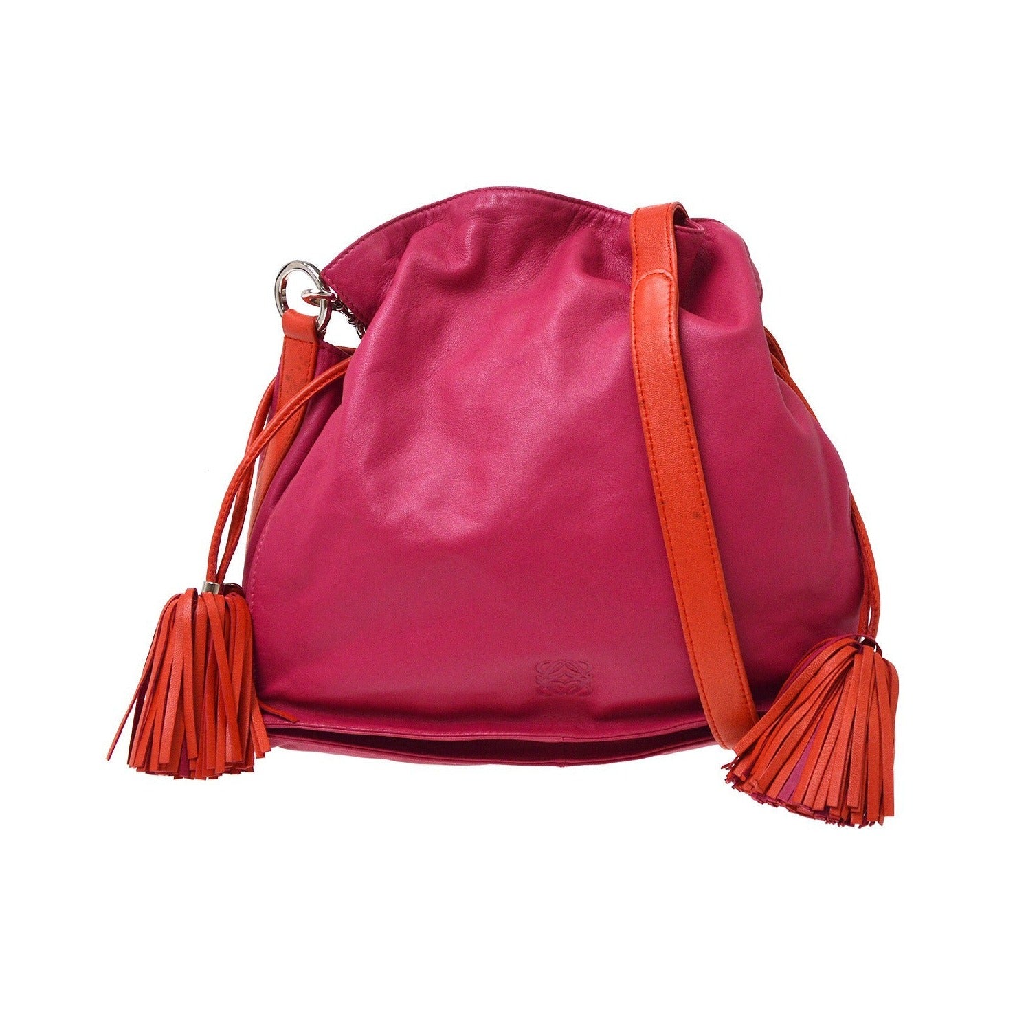 Loewe Flamenco Leather, Pink, Leather, Shoulder Bag