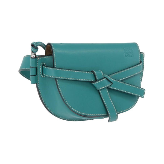 Loewe Gate Belt Leather, Green, Leather, Handbag