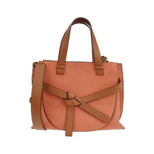 Loewe Gate Leather, Pink, Leather, Tote Bag