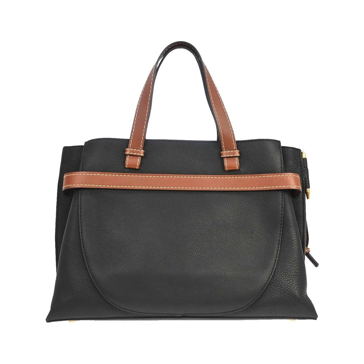 Loewe Gate Tote Leather, Black, Leather, Tote Bag