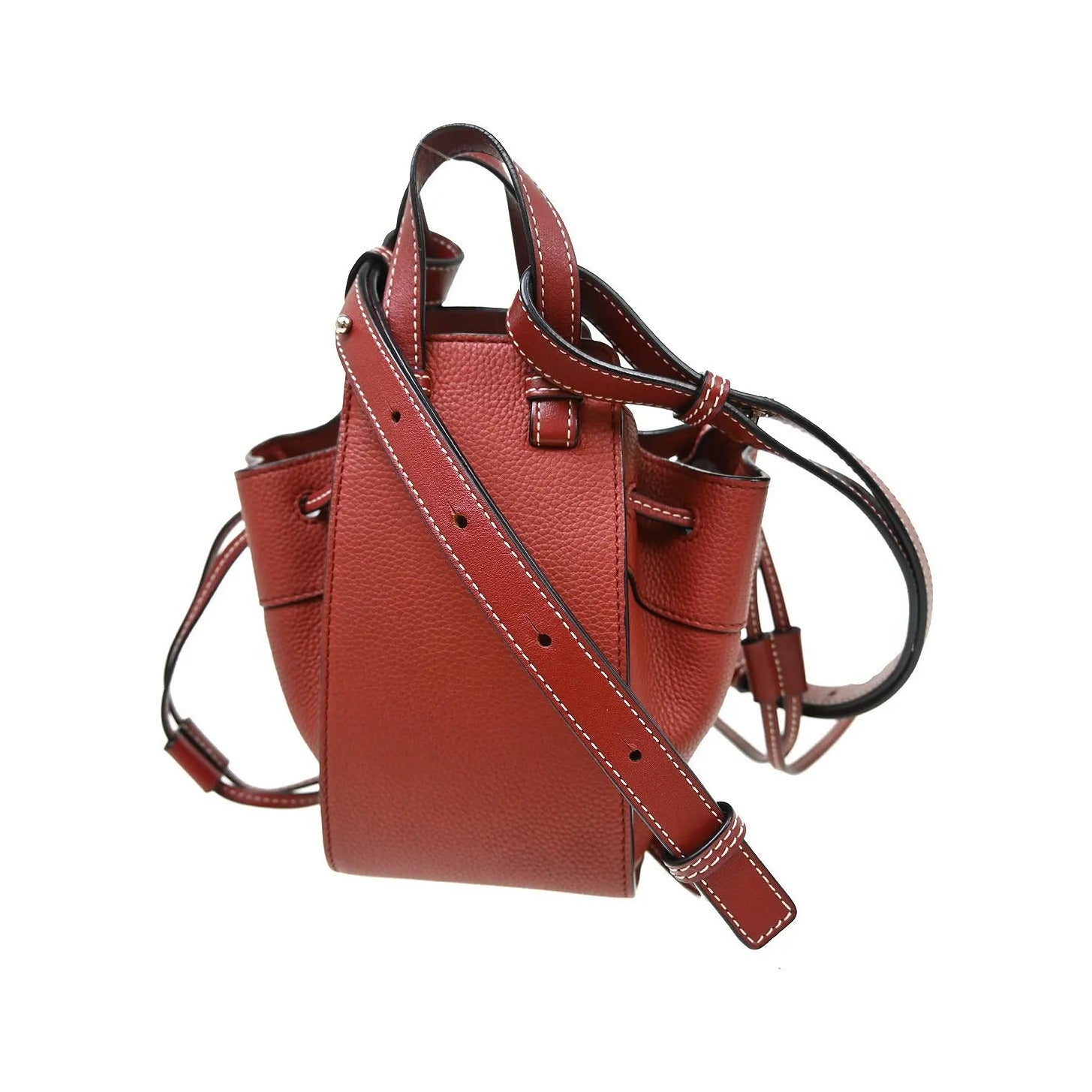 Loewe Hammock Leather, Red, Leather, Handbag