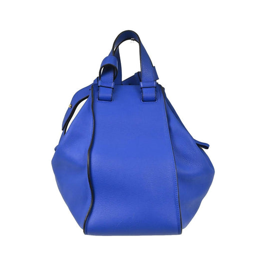 Loewe Hammock Leather, Blue, Leather, Handbag