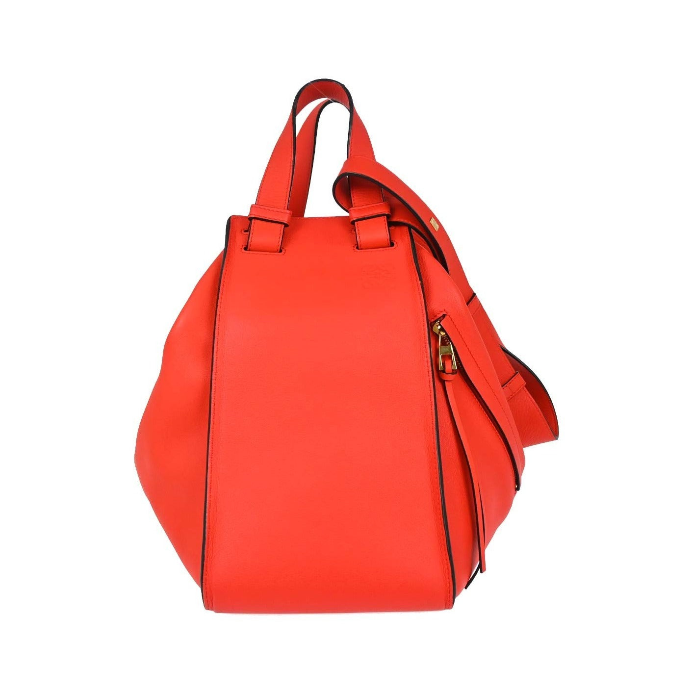 Loewe Hammock Leather, Red, Leather, Handbag