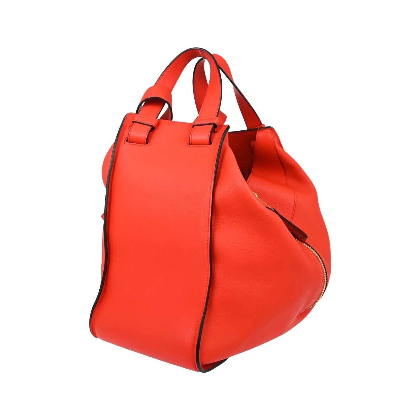 Loewe Hammock Leather, Red, Leather, Handbag