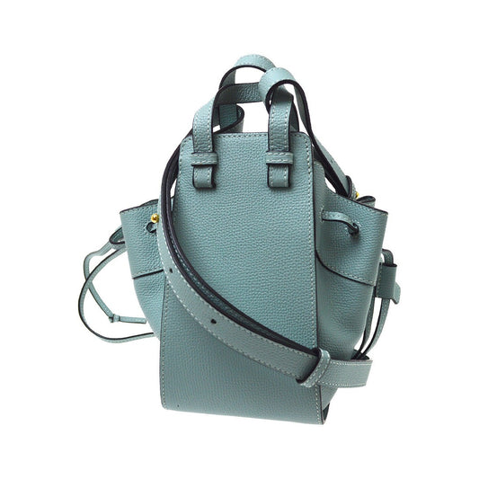 Loewe Hammock Leather, Blue, Leather, Handbag