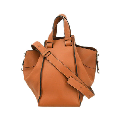Loewe Hammock Leather, Brown, Leather, Handbag