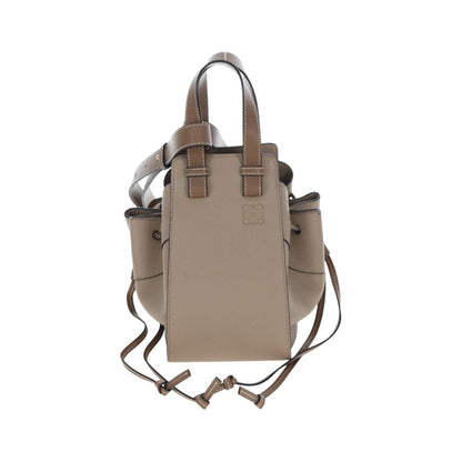Loewe Hammock Leather, Beige, Leather, Handbag