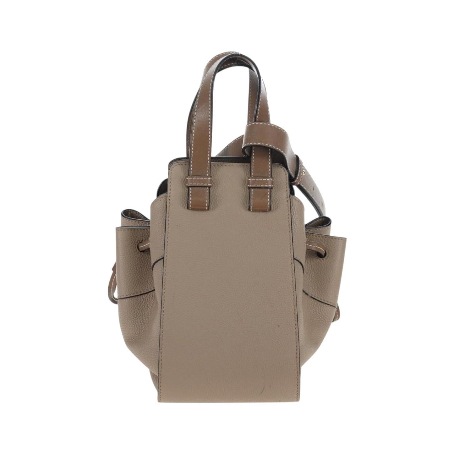 Loewe Hammock Leather, Beige, Leather, Handbag