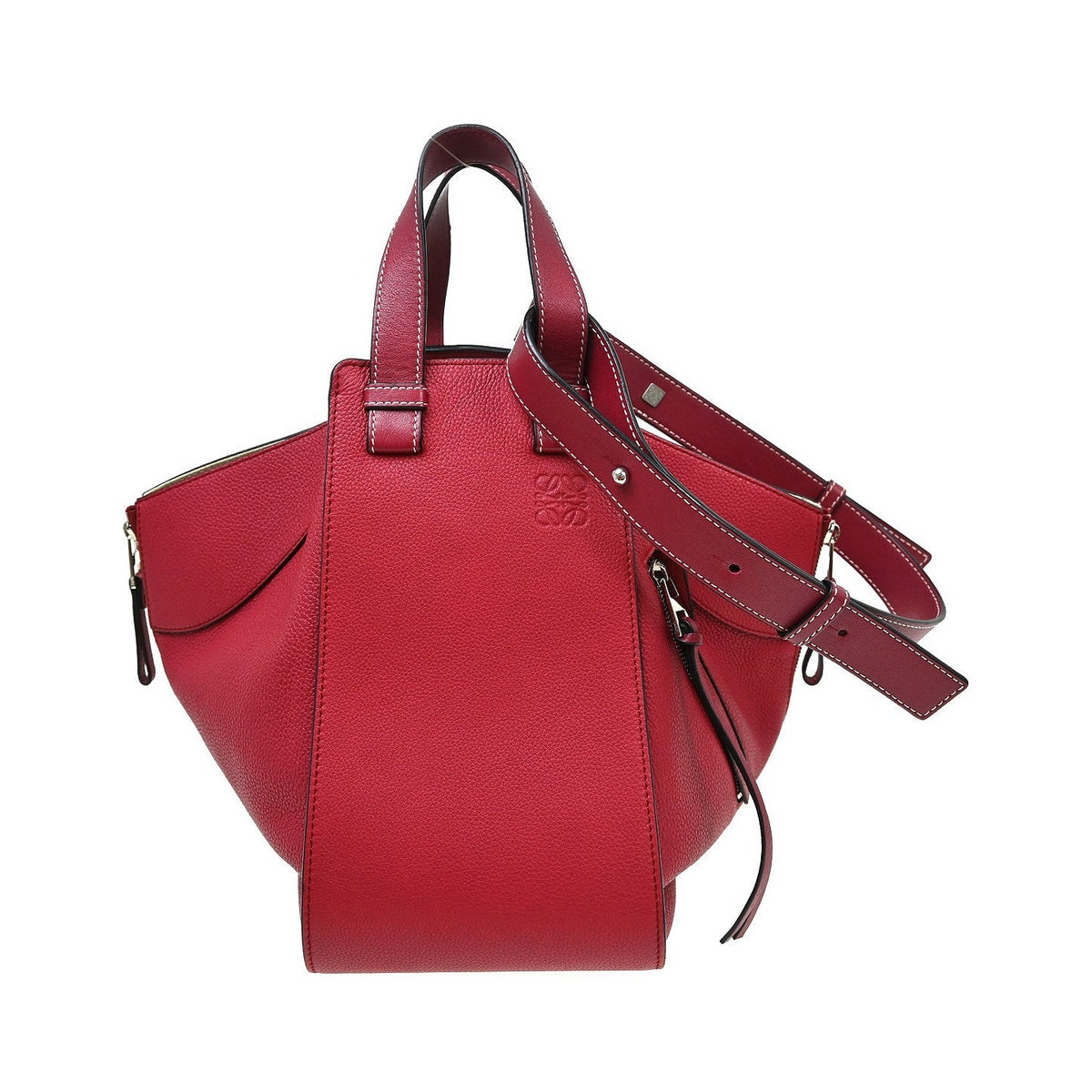 Loewe Hammock Leather, Pink, Leather, Handbag