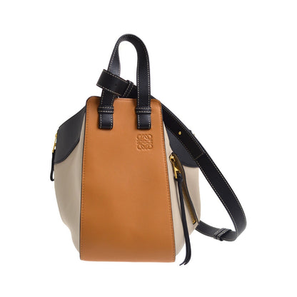 Loewe Hammock Leather, Brown, Leather, Handbag