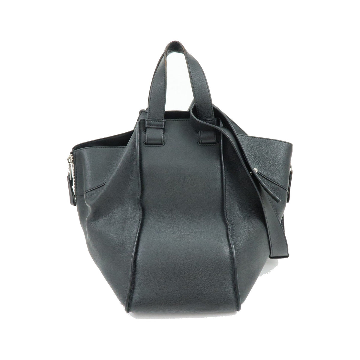 Loewe Hammock Leather, Black, Leather, Handbag