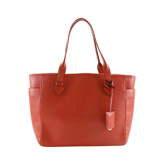Loewe Heritage Tote Leather, Red, Leather, Tote Bag