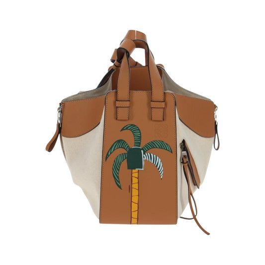Loewe Ken Price Hammock Printed Leather and Canvas, Beige, Canvas, Handbag