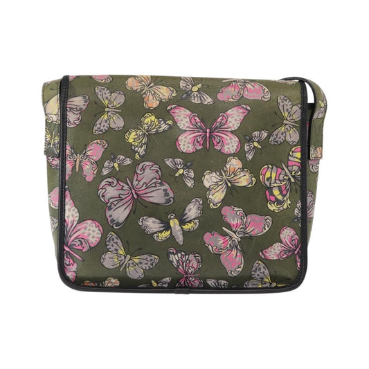 Loewe Messenger Printed Leather, Green, Leather, Handbag