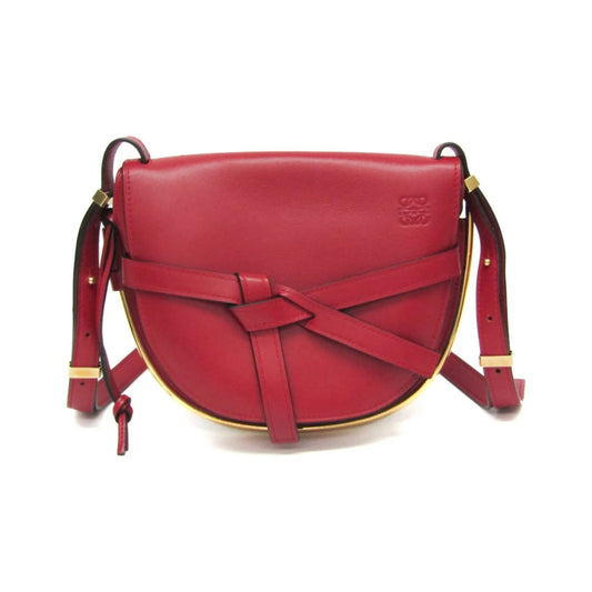 Loewe Metal Gate Leather, Red, Leather, Shoulder Bag