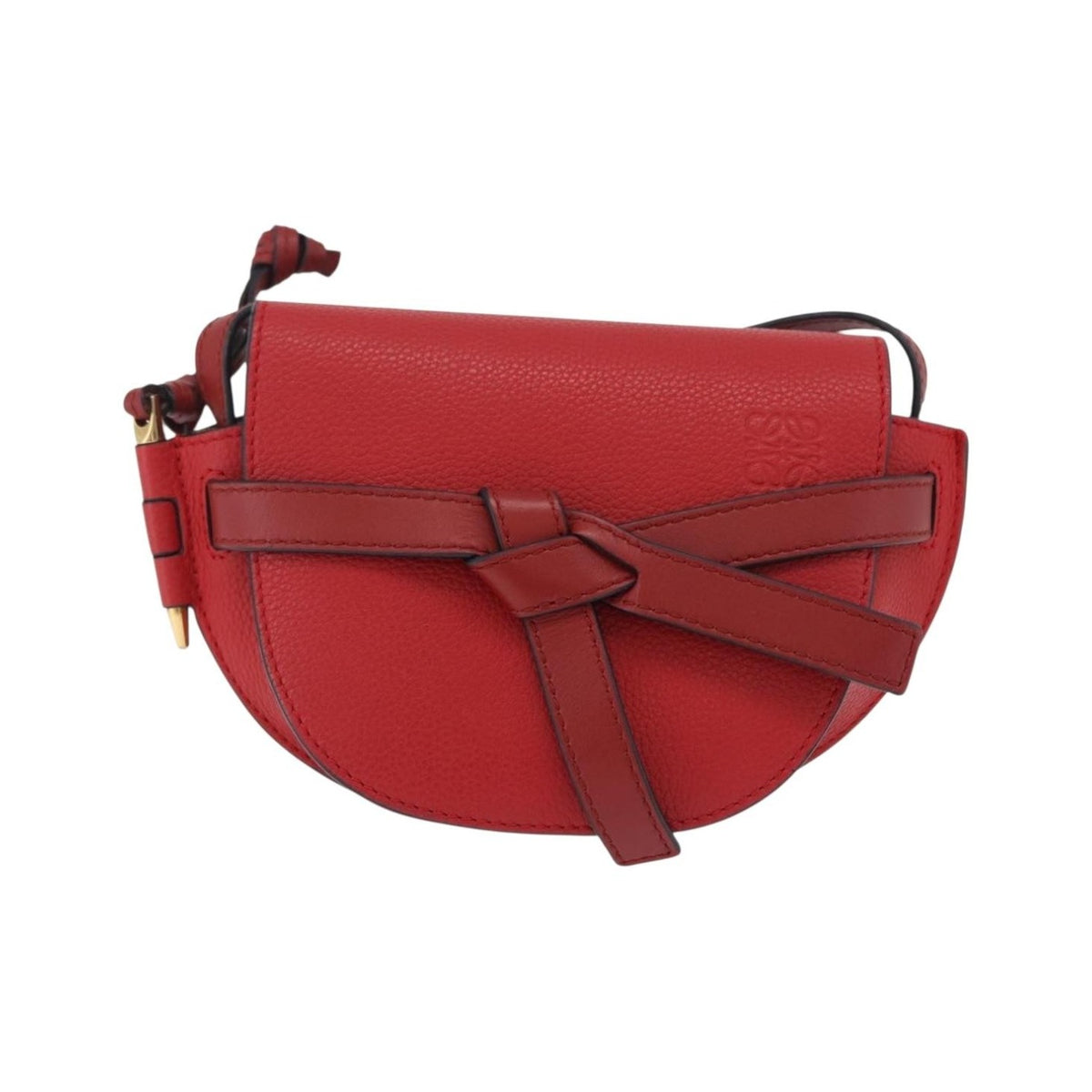 Loewe Metal Gate Leather, Red, Leather, Shoulder Bag
