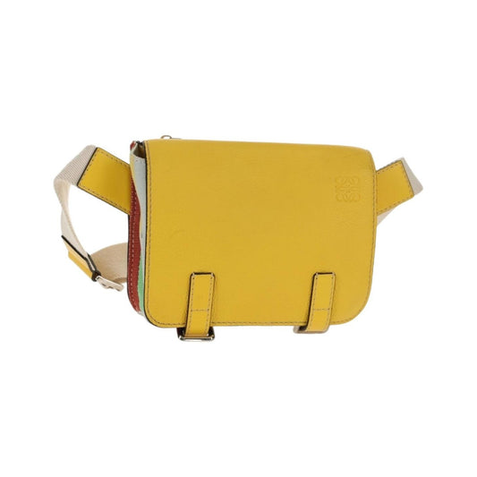 Loewe Military Messenger Leather, Yellow, Leather, Clutch