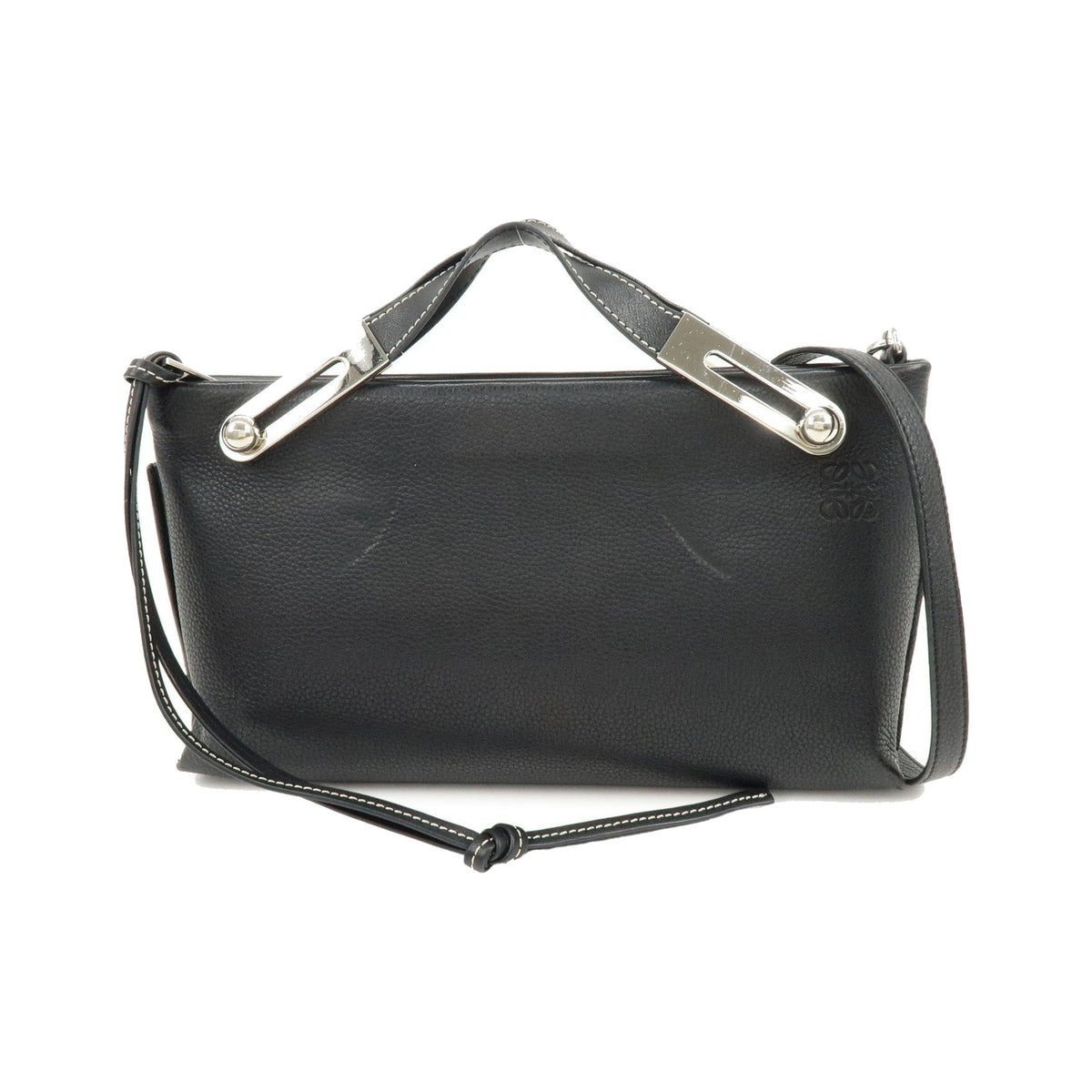 Loewe Missy Leather, Black, Leather, Handbag