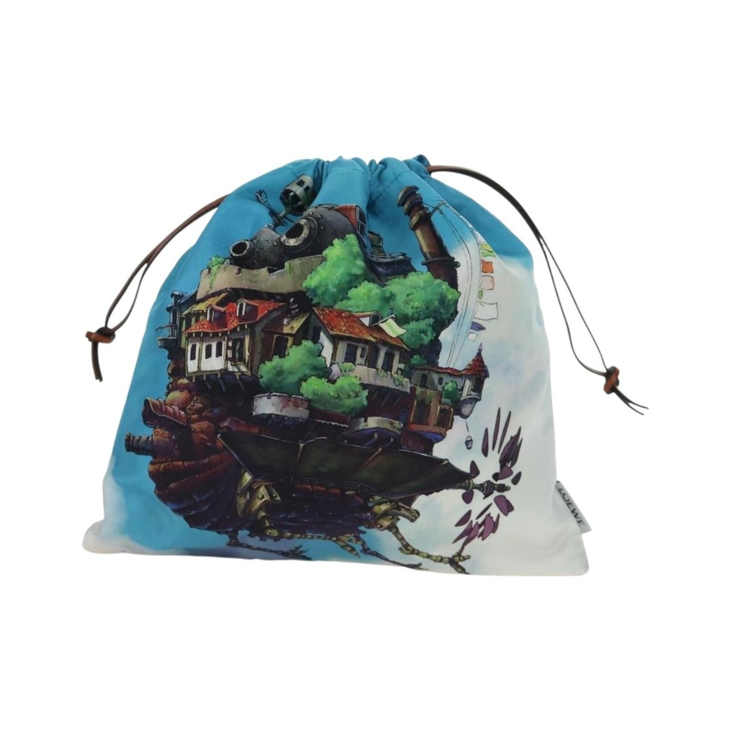 Loewe Paula Drawstring Printed Canvas, Multicolour, Canvas, Clutch