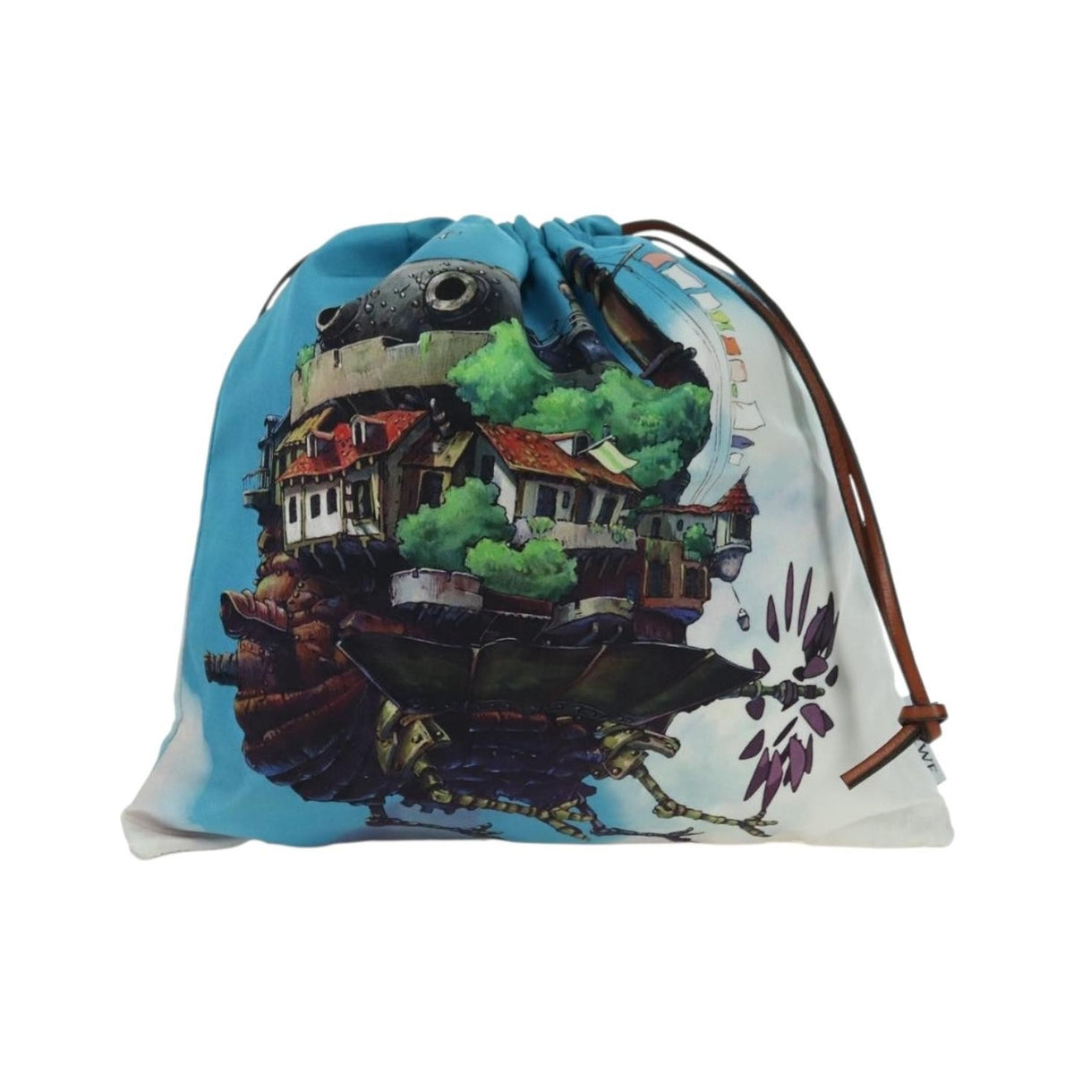 Loewe Paula Drawstring Printed Canvas, Blue, Canvas, Clutch