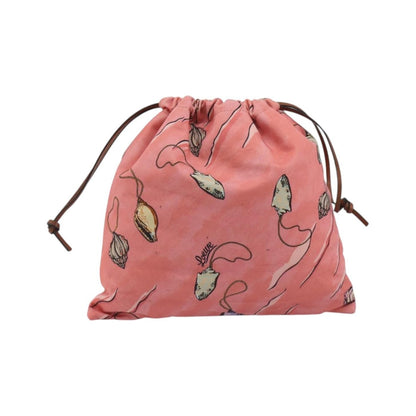 Loewe Paula Drawstring Printed Canvas, Pink, Canvas, Clutch