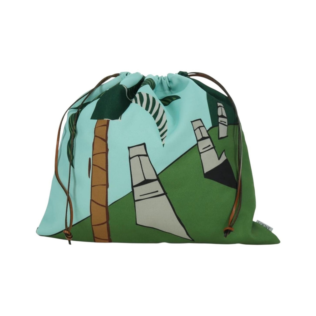 Loewe Paula Drawstring Printed Canvas, Multicolour, Canvas, Clutch