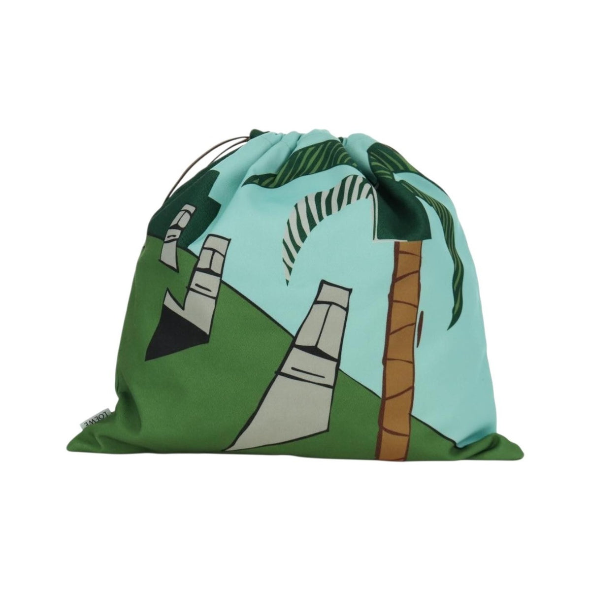 Loewe Paula Drawstring Printed Canvas, Multicolour, Canvas, Clutch