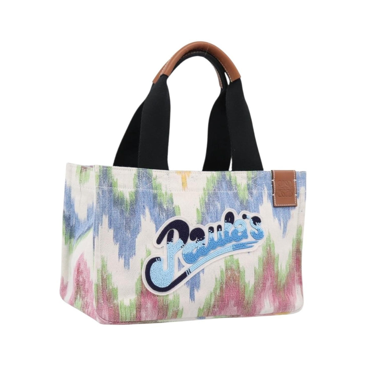 Loewe Paula's Ibiza Embellished Printed Canvas, Multicolour, Canvas, Tote Bag