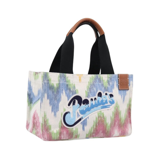 Loewe Paula's Ibiza Embellished Printed Canvas, Multicolour, Canvas, Tote Bag