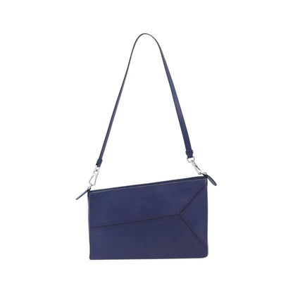Loewe Puzzle Clutch Leather, Navy, Leather, Clutch