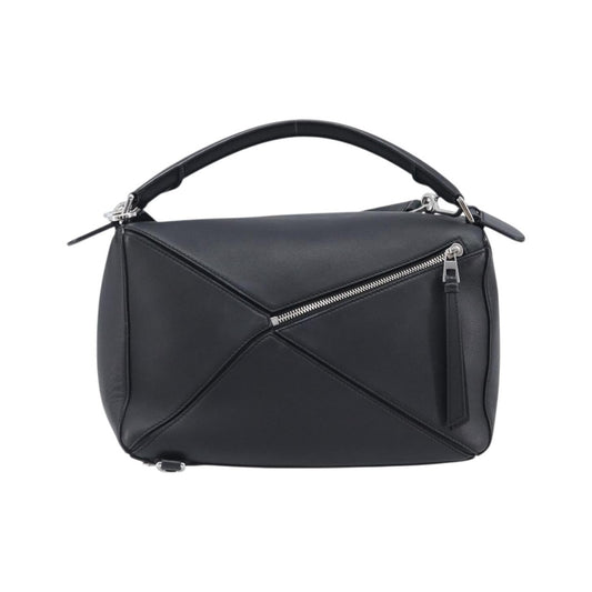 Loewe Puzzle Leather, Black, Leather, Handbag